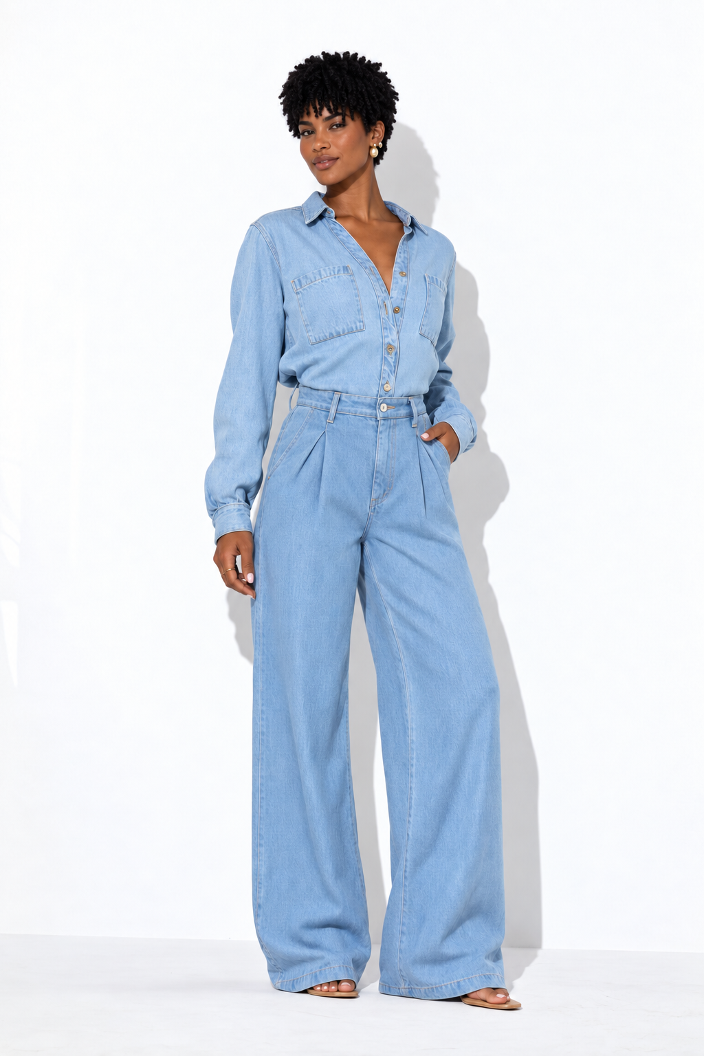 Calça Jeans Alfaiataria Morena Brazil - jeans clara