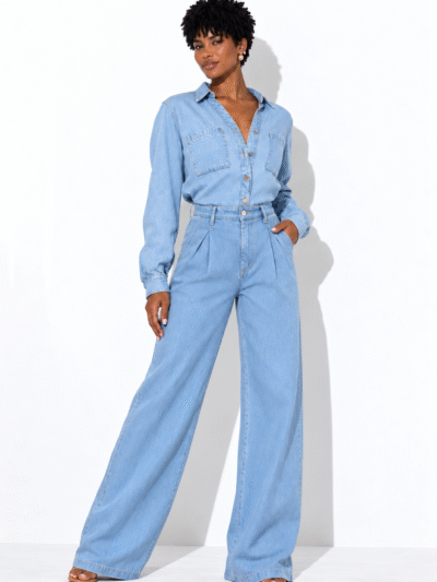 Calça Jeans Alfaiataria Morena Brazil - jeans clara