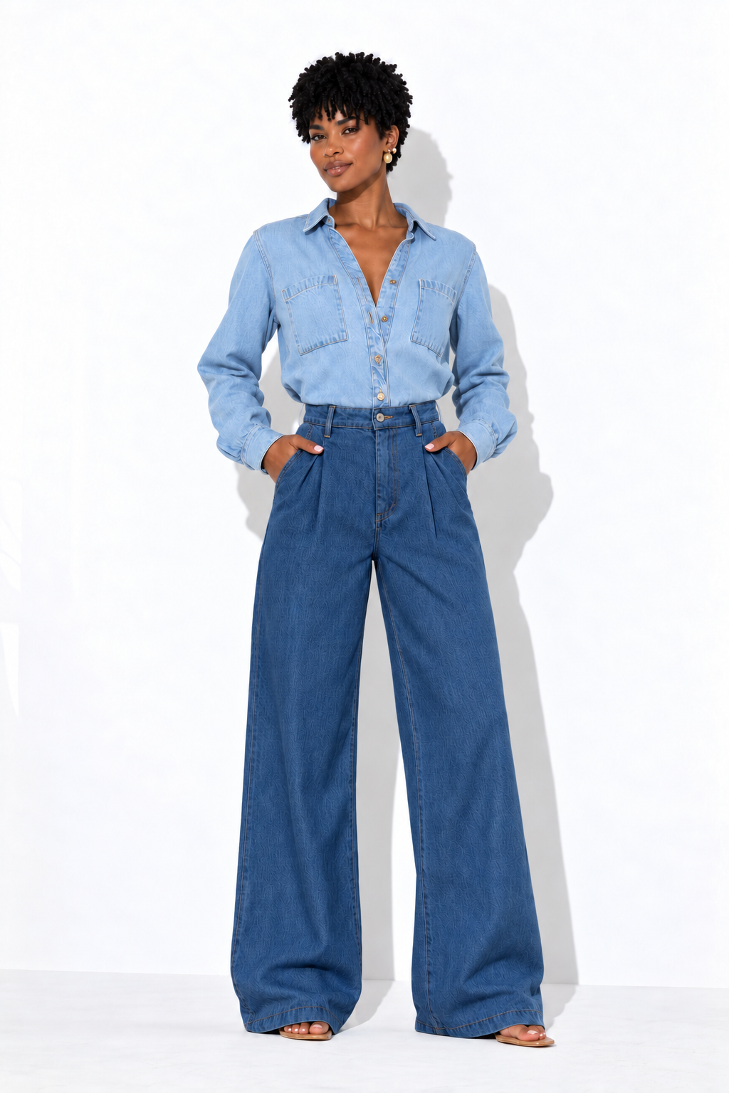 Calça Jeans Alfaiataria Morena Brazil - jeans escura
