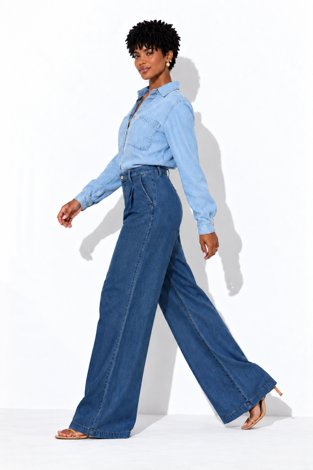 Calça Jeans Alfaiataria Morena Brazil - jeans escura