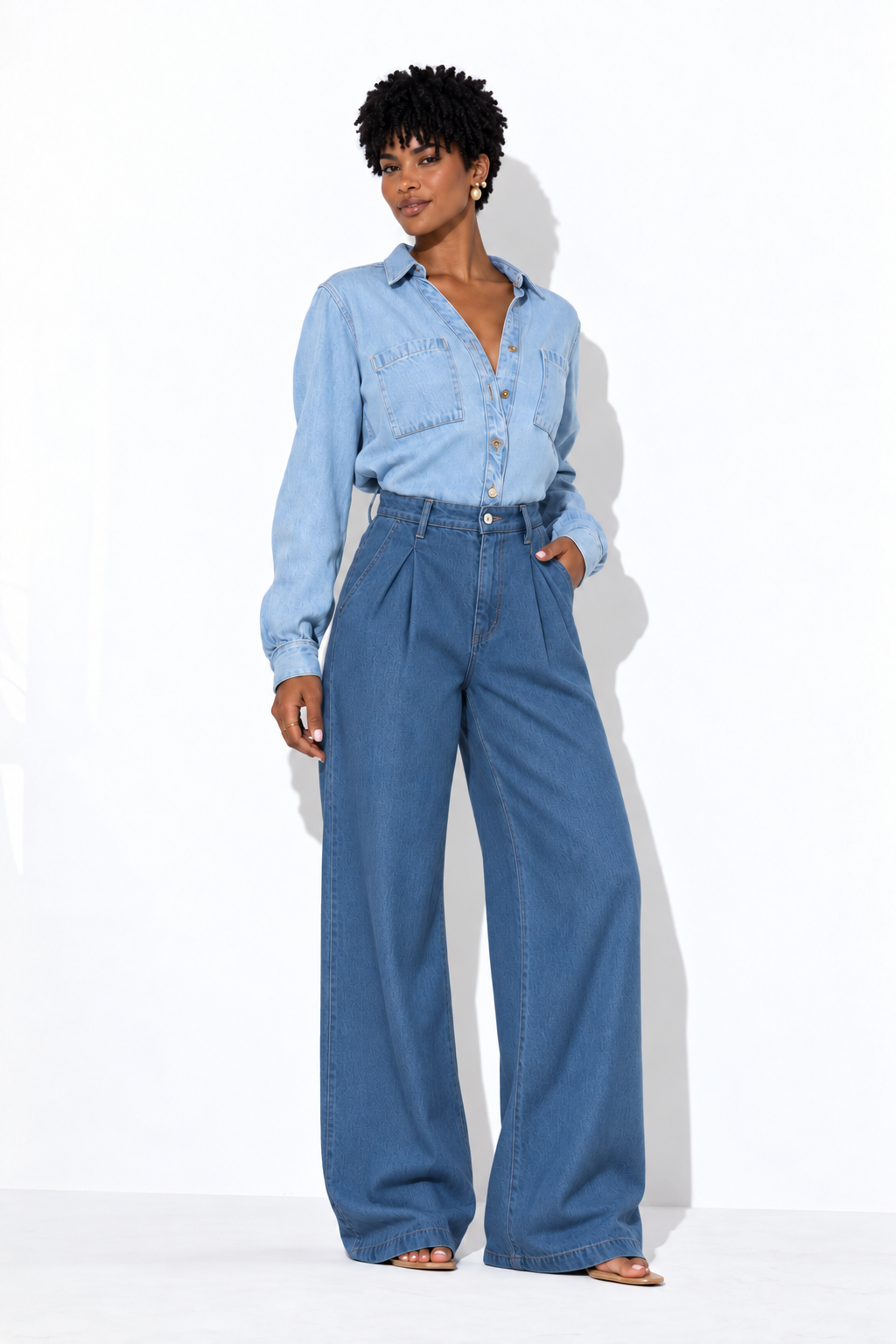 Calça Jeans Alfaiataria Morena Brazil - jeans escura