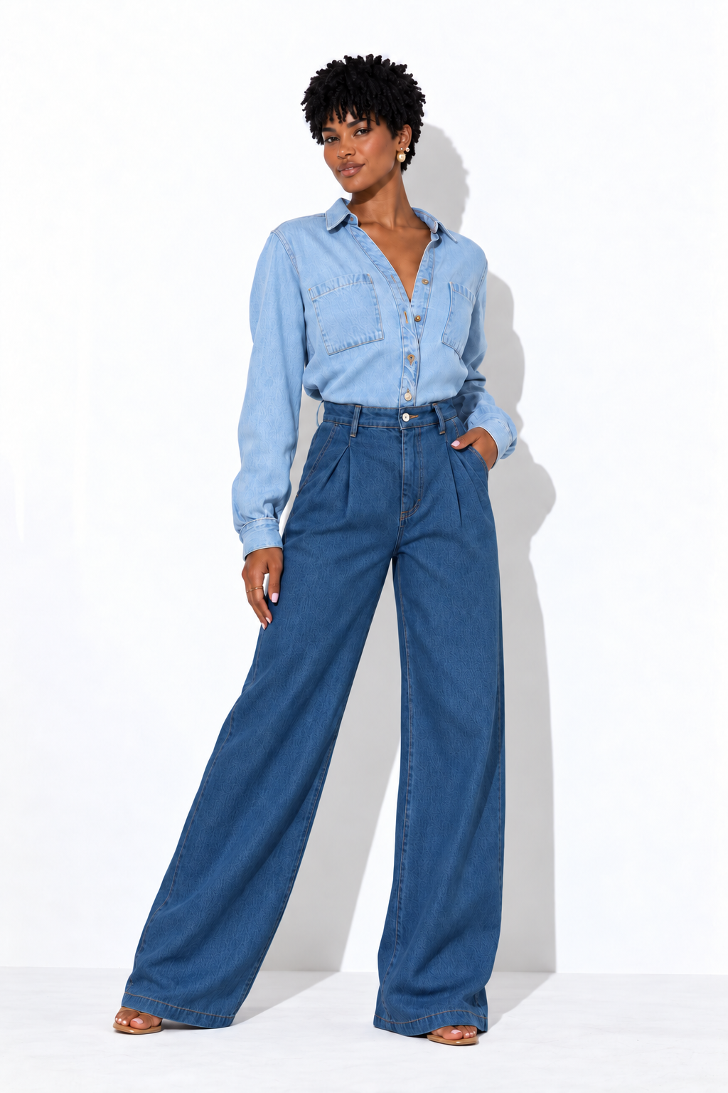 Calça Jeans Alfaiataria Morena Brazil - jeans escura