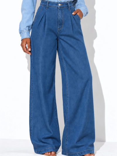 Calça Jeans Alfaiataria Morena Brazil - jeans escura