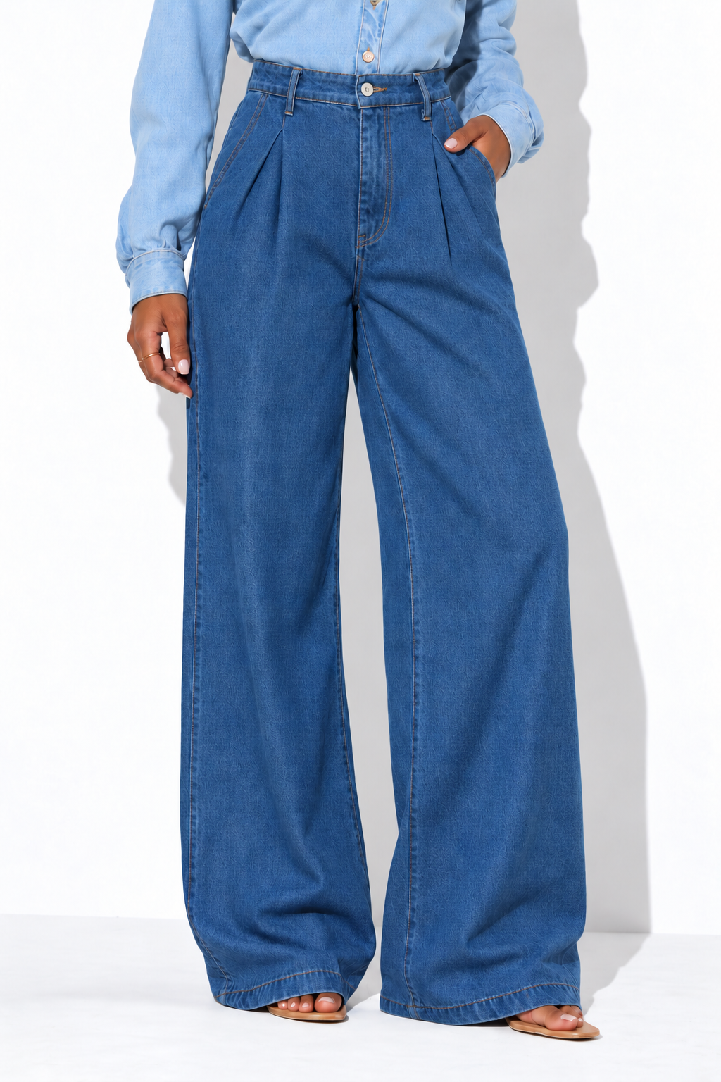 Calça Jeans Alfaiataria Morena Brazil - jeans escura