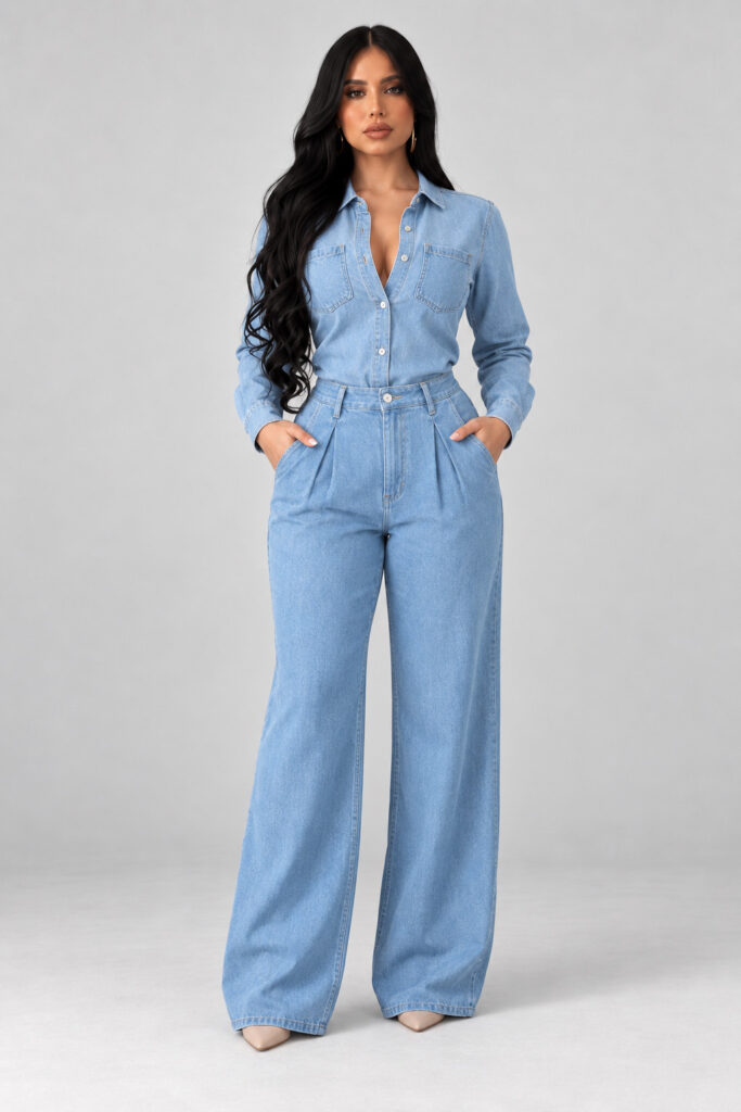Calça Jeans Alfaiataria Premium Wide Leg