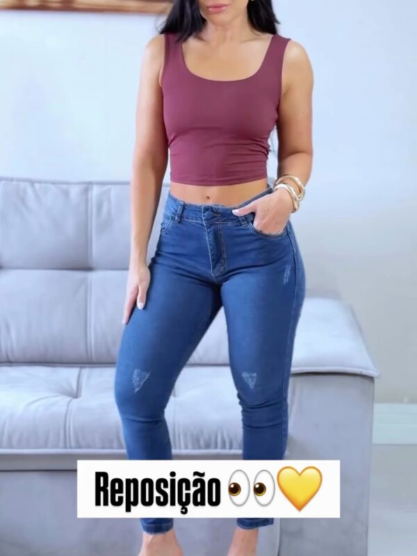 Calça Skinny Jeans Médio