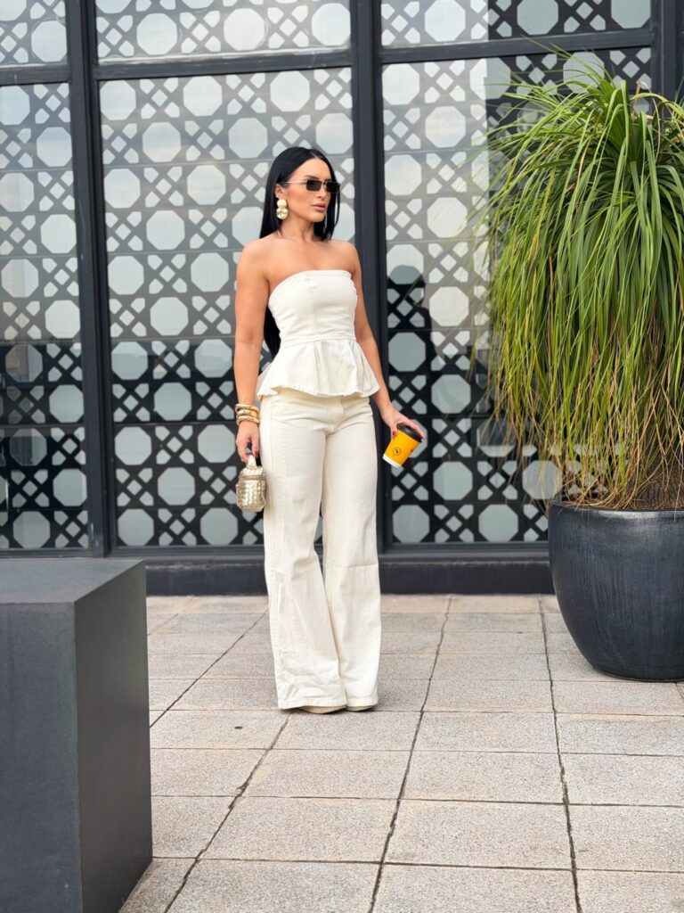 Conjunto Peplum Off-White
