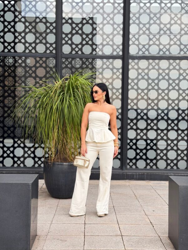 Conjunto Peplum Off-White