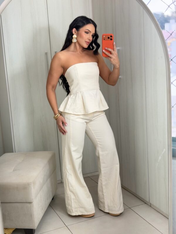 Conjunto Peplum Off-White