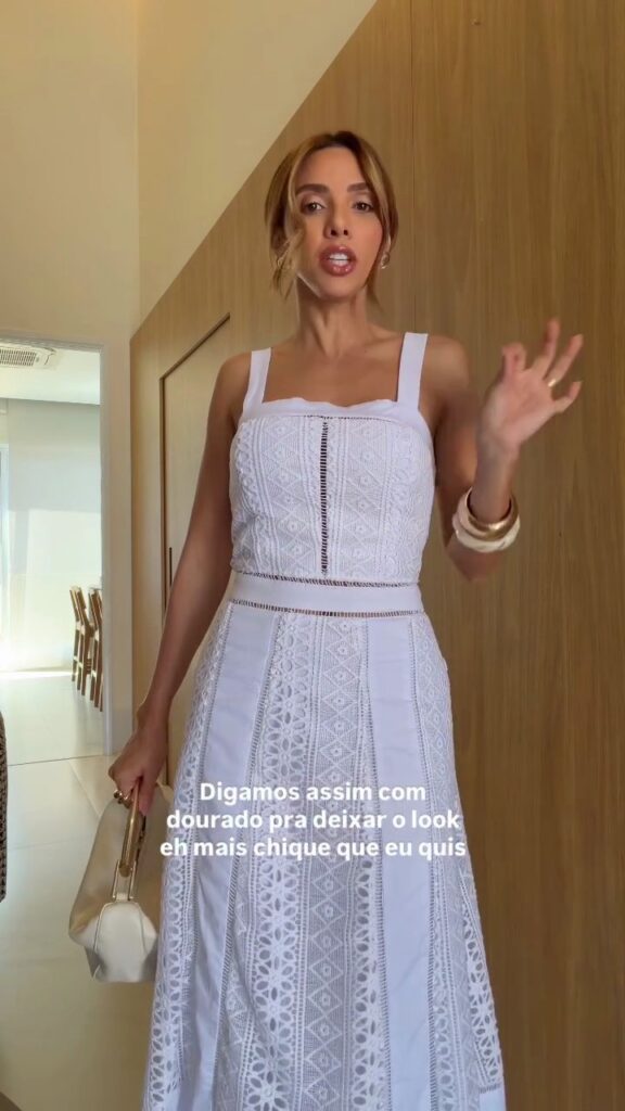 Vestido Midi Laise Branco