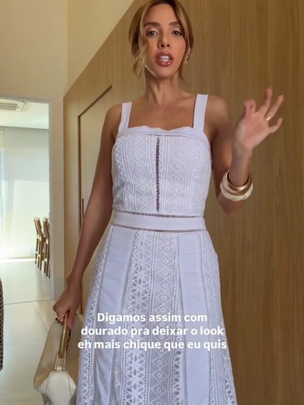 Vestido Midi Laise Branco