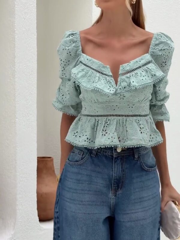 Blusa Laise Verde Água