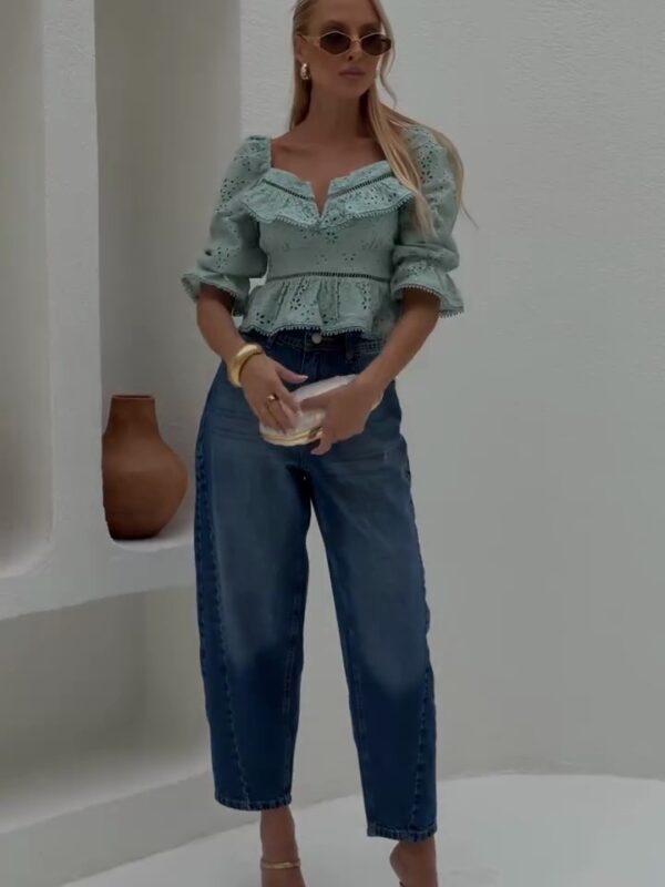 Blusa Laise Verde Água