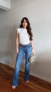 Blusa Branca Babado Ombro
