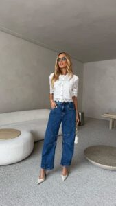 Blusa Branca Gola Delicada