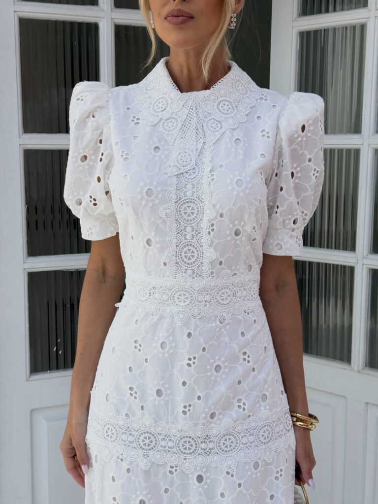 Vestido Laise Guipir Branco
