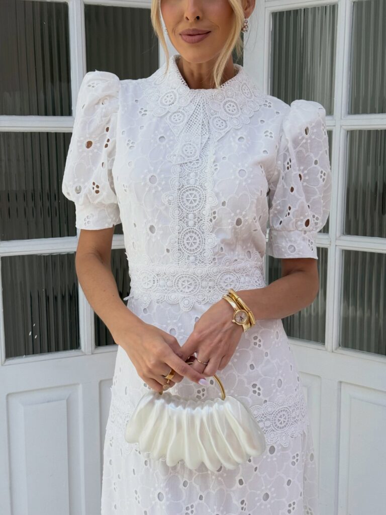 Vestido Laise Guipir Branco