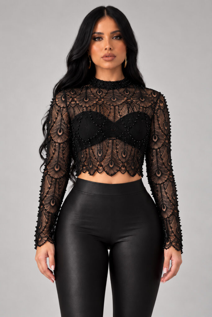 Blusa Pérolas Black