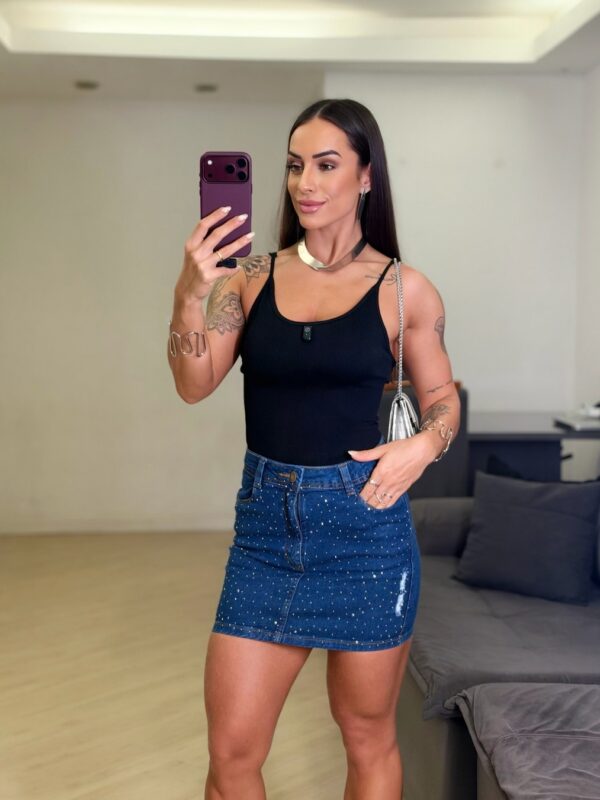 Saia Jeans Escura