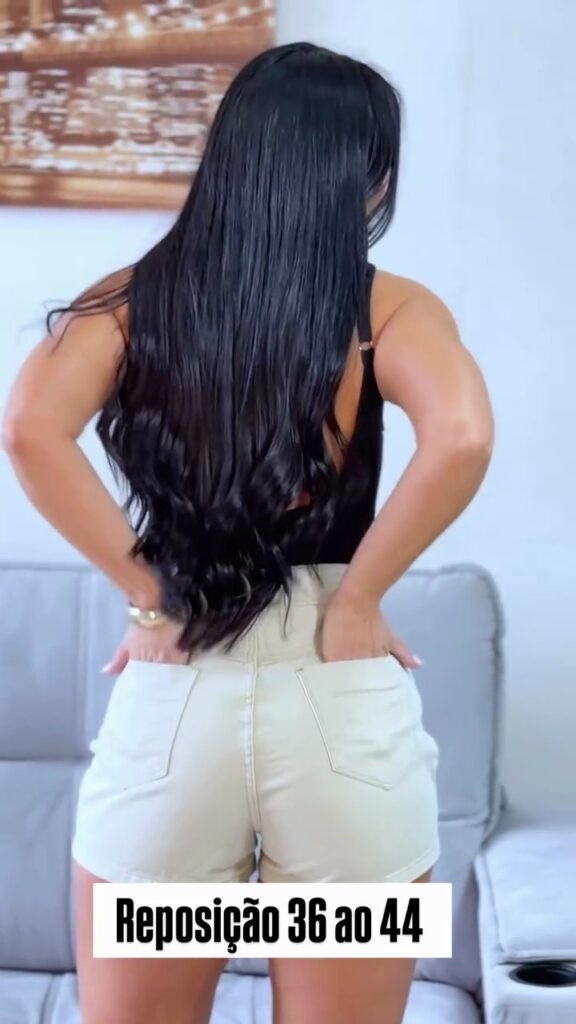 Short Bege Cintura Alta