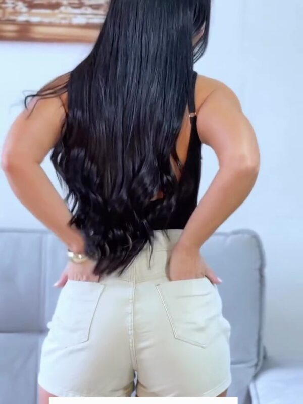 Short Bege Cintura Alta