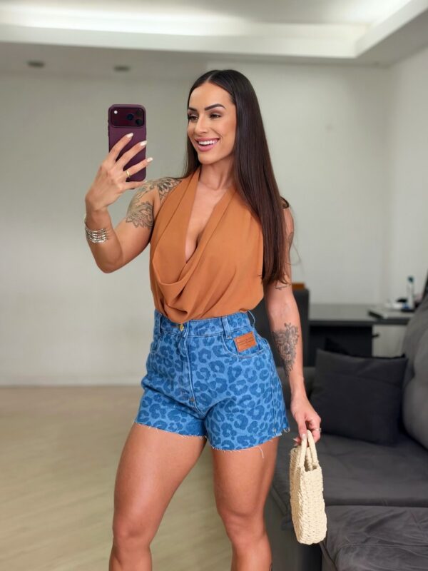 Short Jeans Animal Print