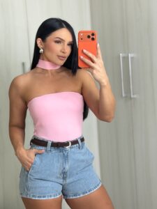 Short Jeans Claro Cós Alto