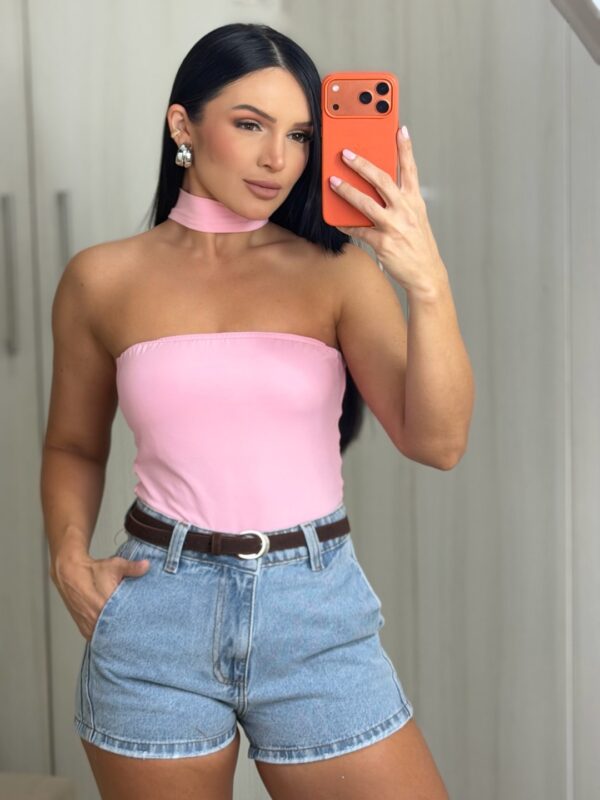 Short Jeans Claro Cós Alto