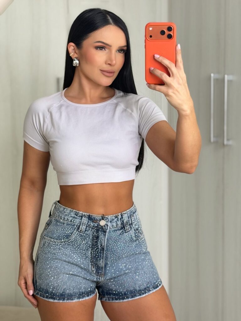 Short Jeans Claro Desbotado
