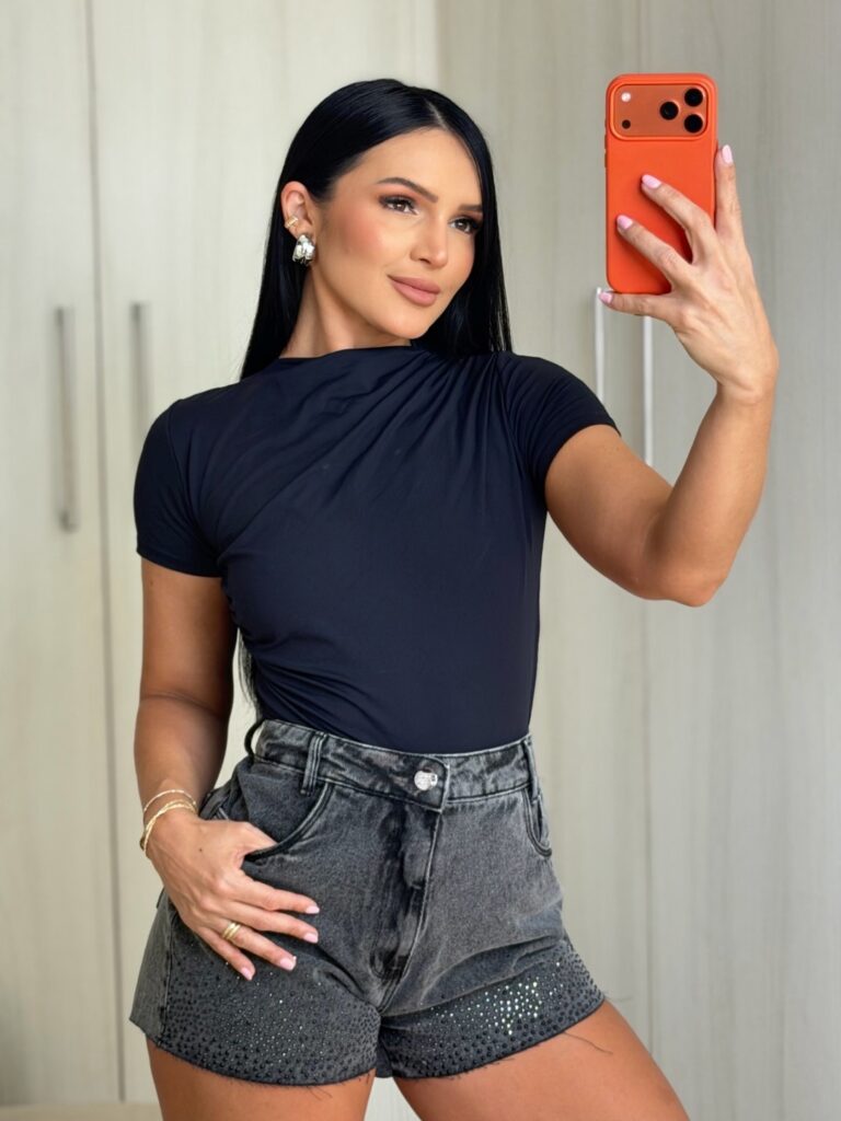 Short Jeans Grafite
