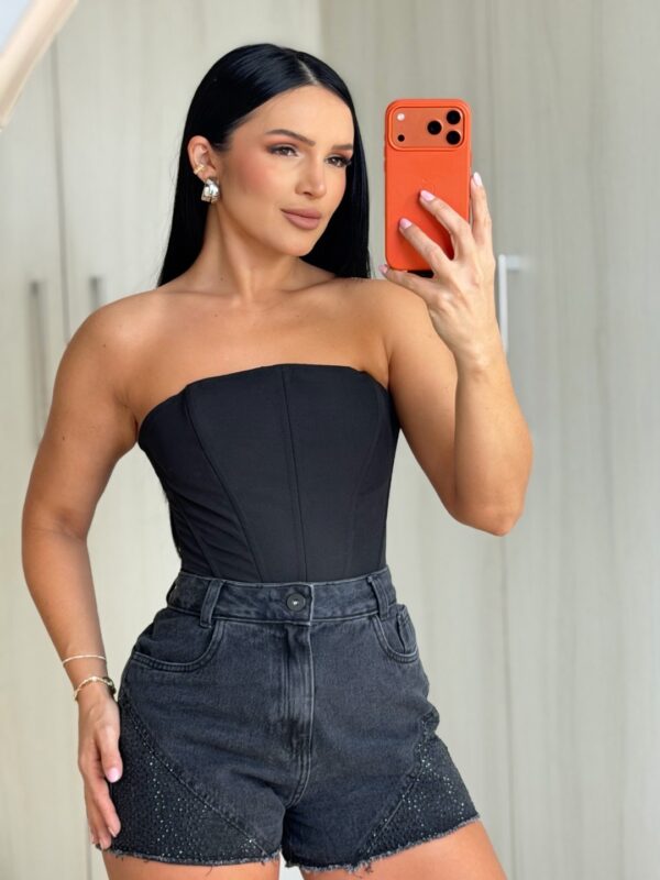 Short Jeans Grafite