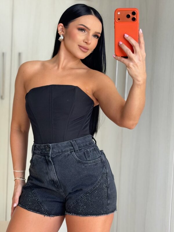 Short Jeans Grafite