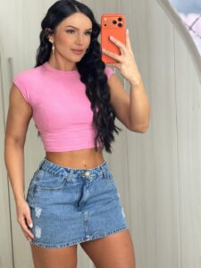 Short Saia Jeans Claro