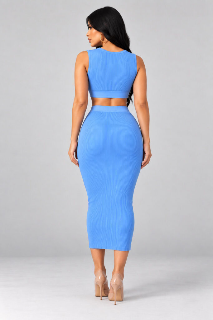 Vestido Canelado Bia
