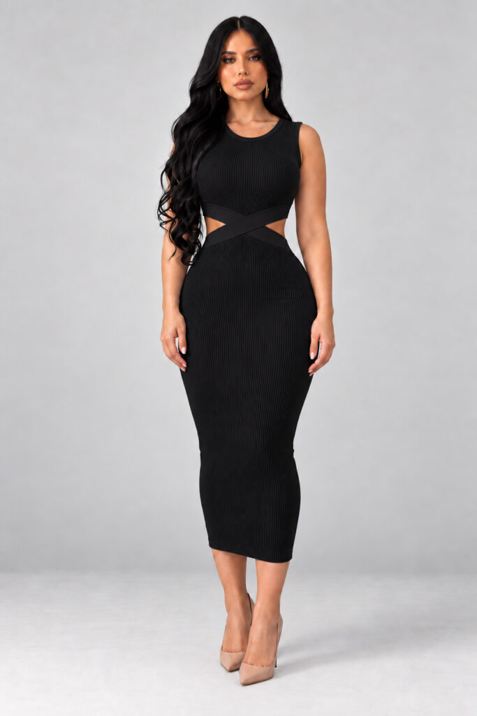 Vestido Canelado Bia